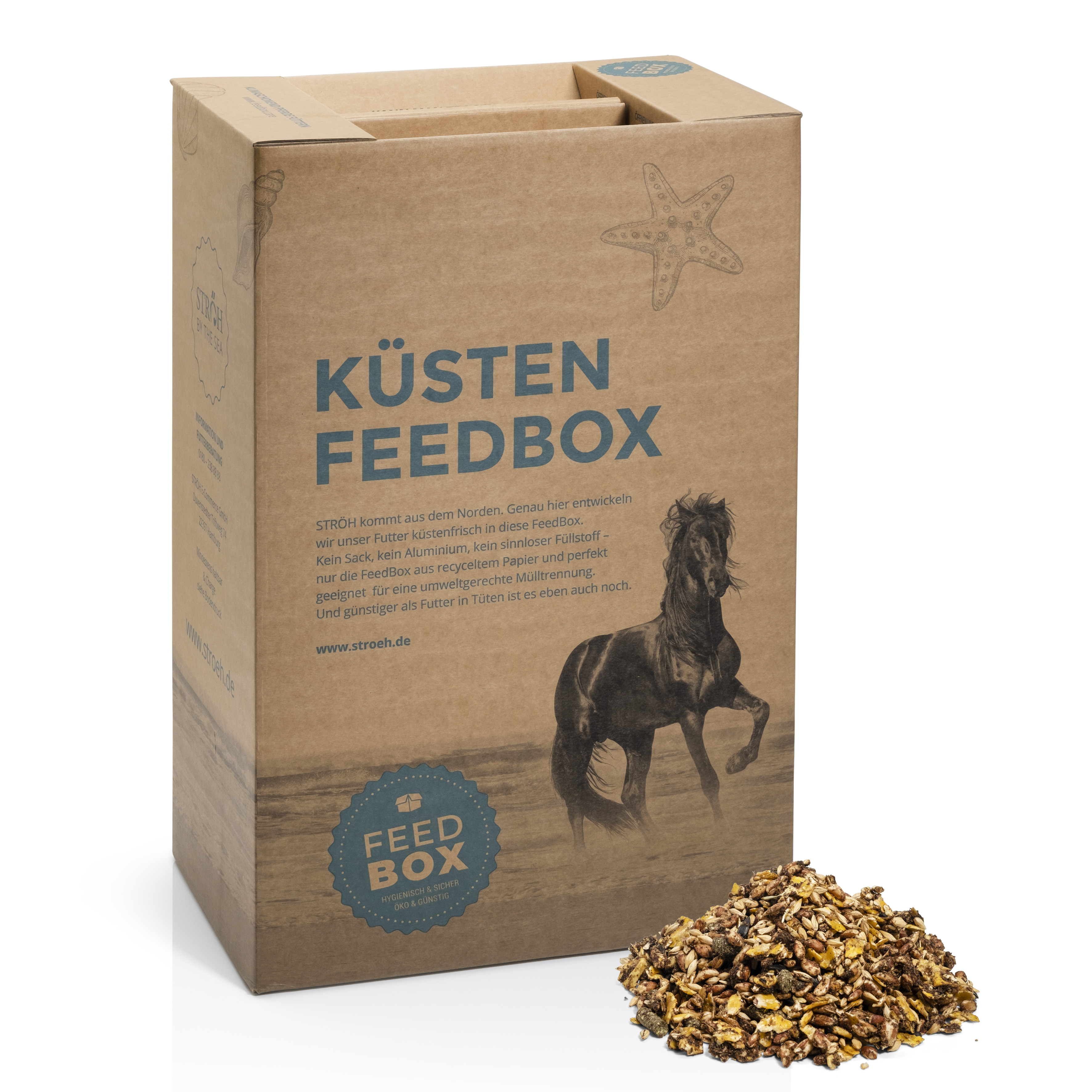 STRÖH Küsten Prebiotic & Regenerate 28 kg Feedbox Zur Revitalisierung der Darmflora