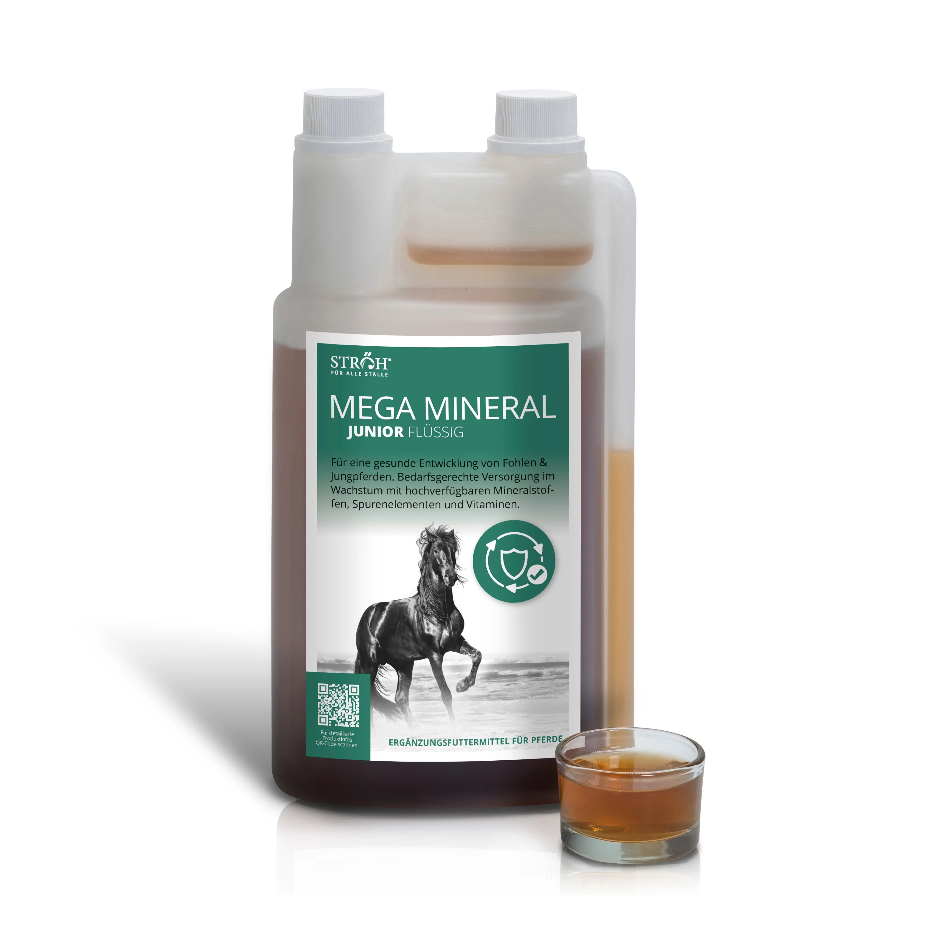 STRÖH Mega Mineral Junior 1L Mineralversorgung für Fohlen und Jungpferde
