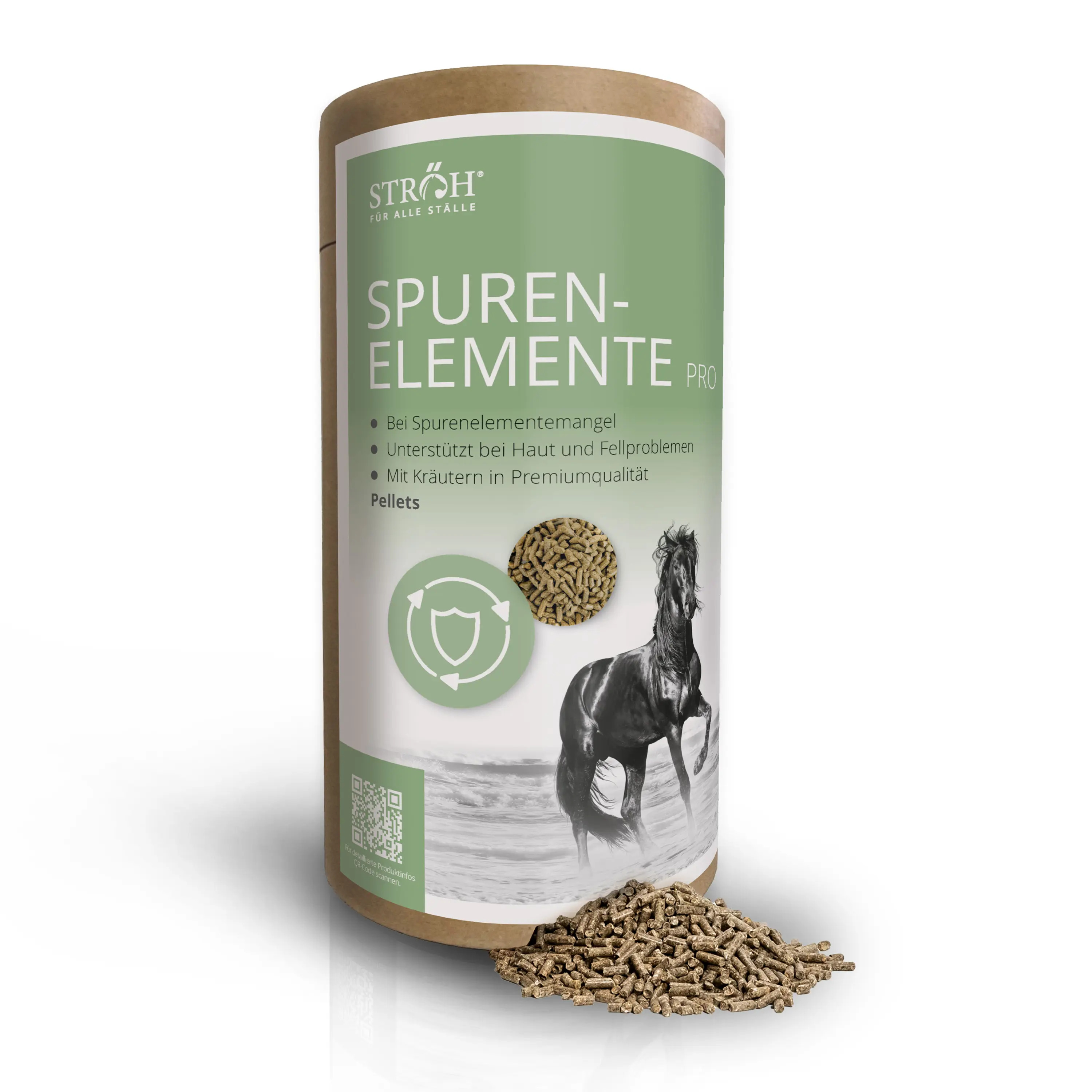 STRÖH Spurenelemente Pro Pellets 1,2 kg Feedbox Dose Spurenelemente mit Kräutern