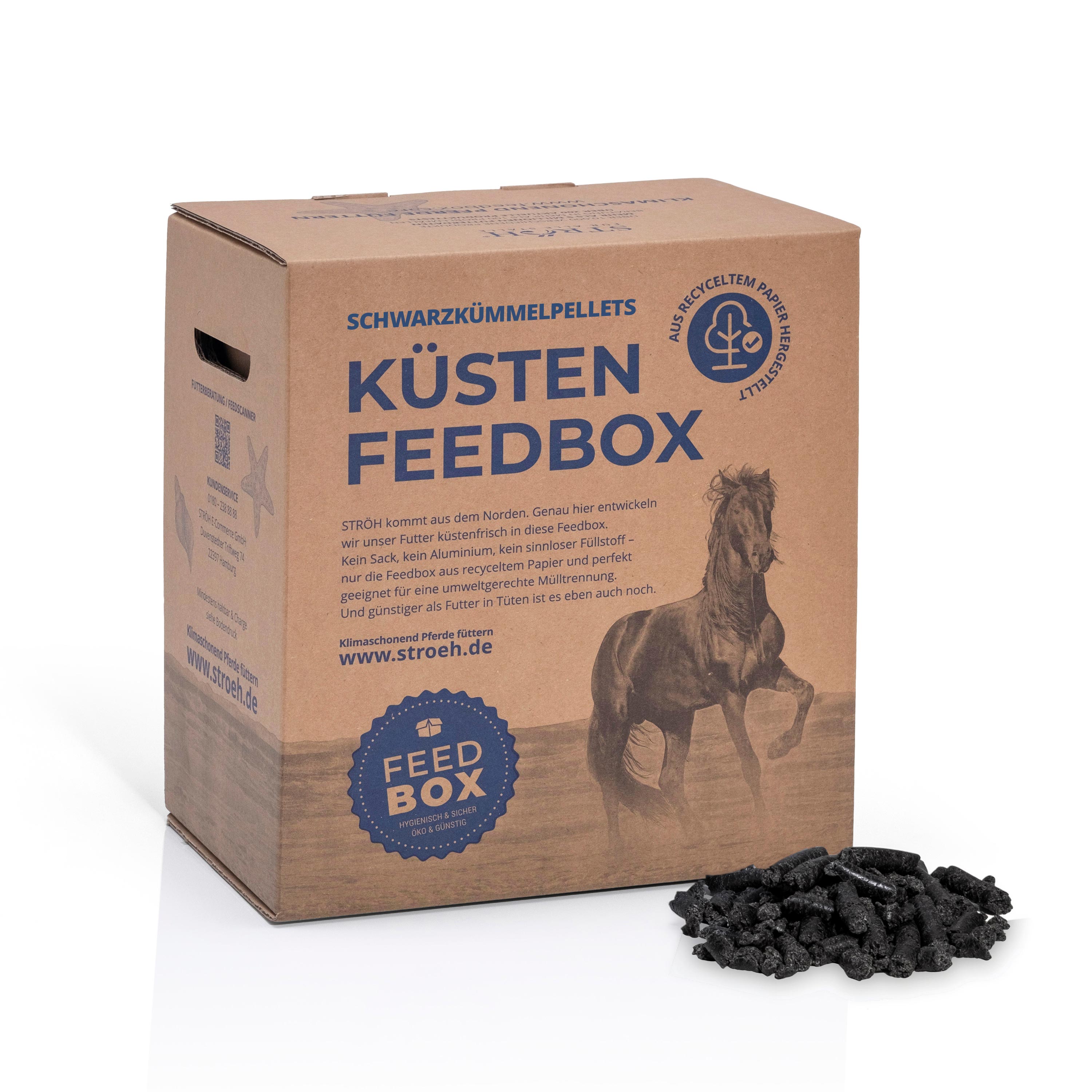 STRÖH Schwarzkümmelpellets 3 kg Feedbox Für ein starkes Immunsystem