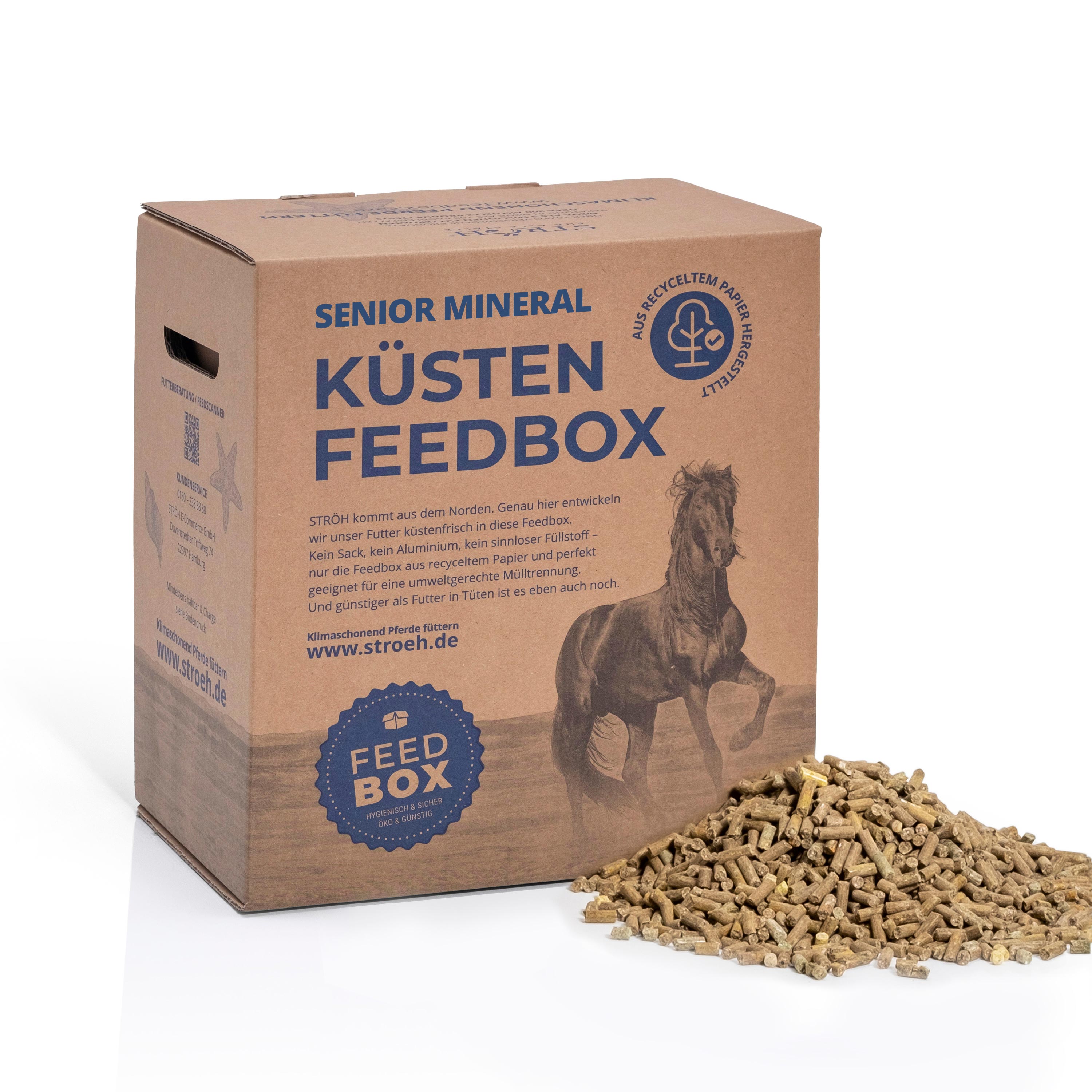 STRÖH Küsten Senior Mineral Pellets 9 kg Feedbox Bei erhöhtem Mineralbedarf älterer Pferde