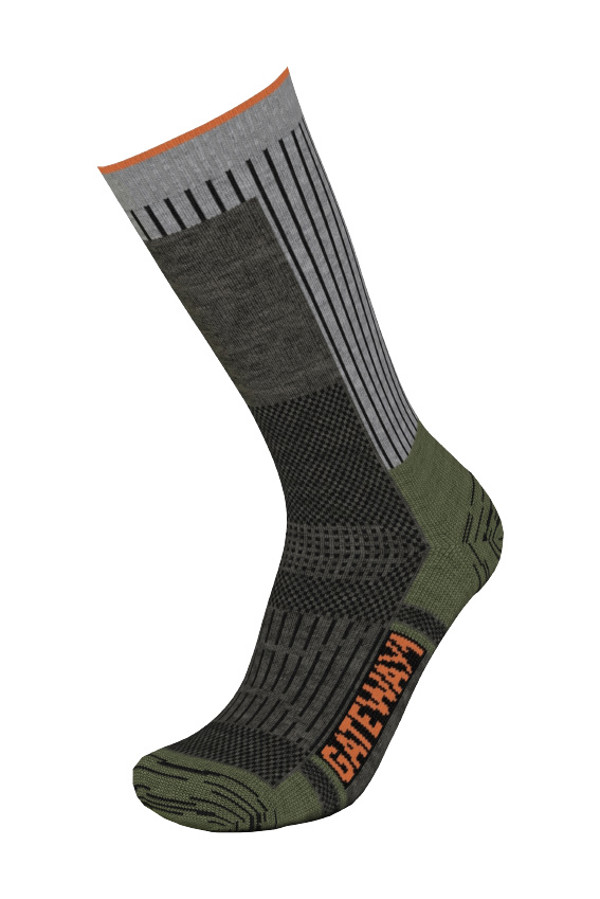 Gateway1 Socken Boot Calf Sock Olive Grau, Gr. 43 - 45 Eu