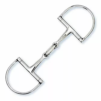 Stübben Gebiss 2251 D-Ring-Trense Easy Control doppelt gebrochen Weite 12,5 cm, Stärke 14 mm