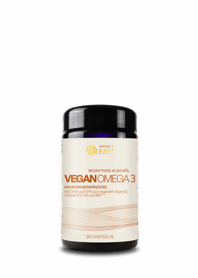 Hucare Omega 3 vegan 90 Weichkapseln Mit Vitamin D3, K2, B12