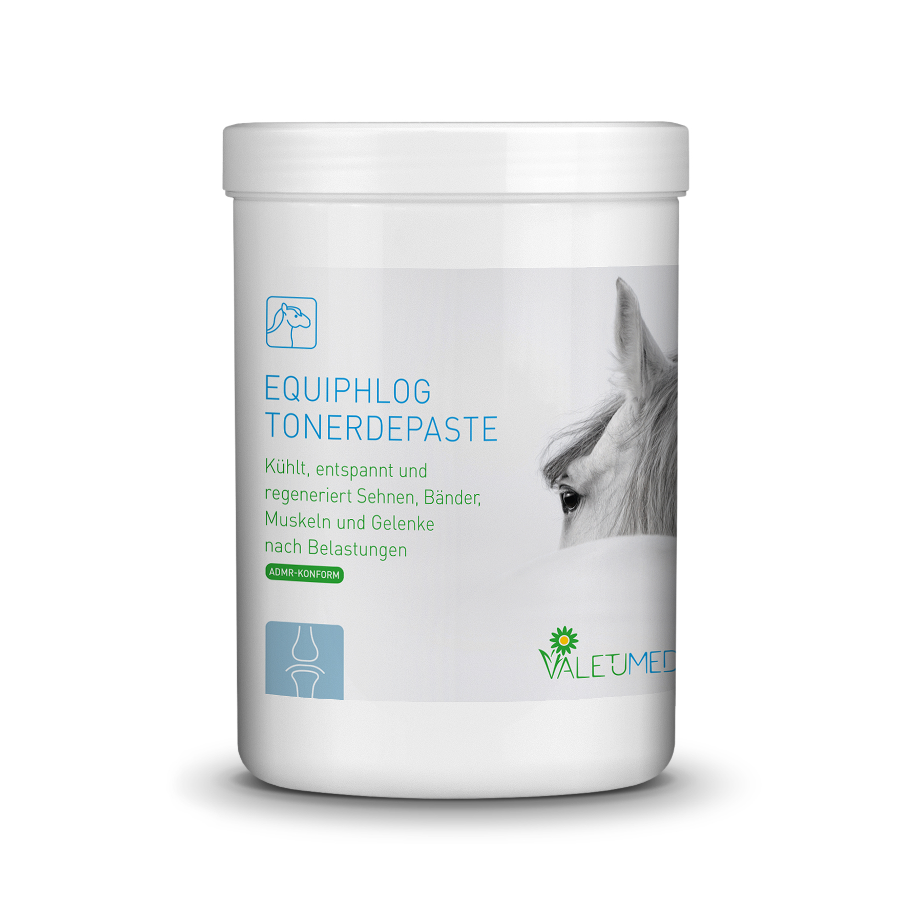 Valetumed Equiphlog Tonerdepaste 1,5 kg Kühlt, entspannt und regeneriert Sehnen, Bänder, Muskeln und Gelenke