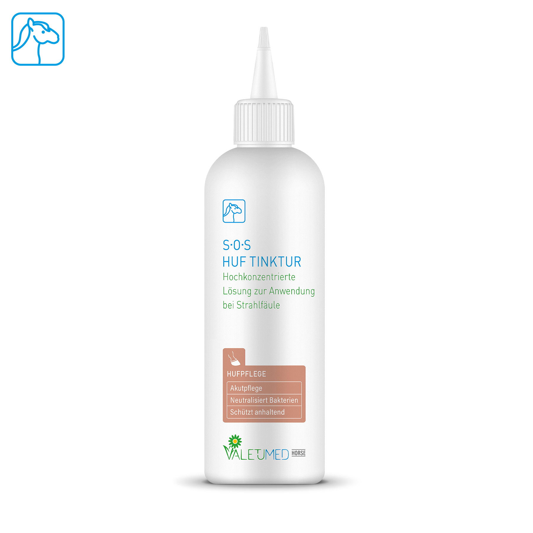 Valetumed Sos Huf - Tinktur 100 ml Zur schnellen Linderung von Strahlfäule an Pferdehufen