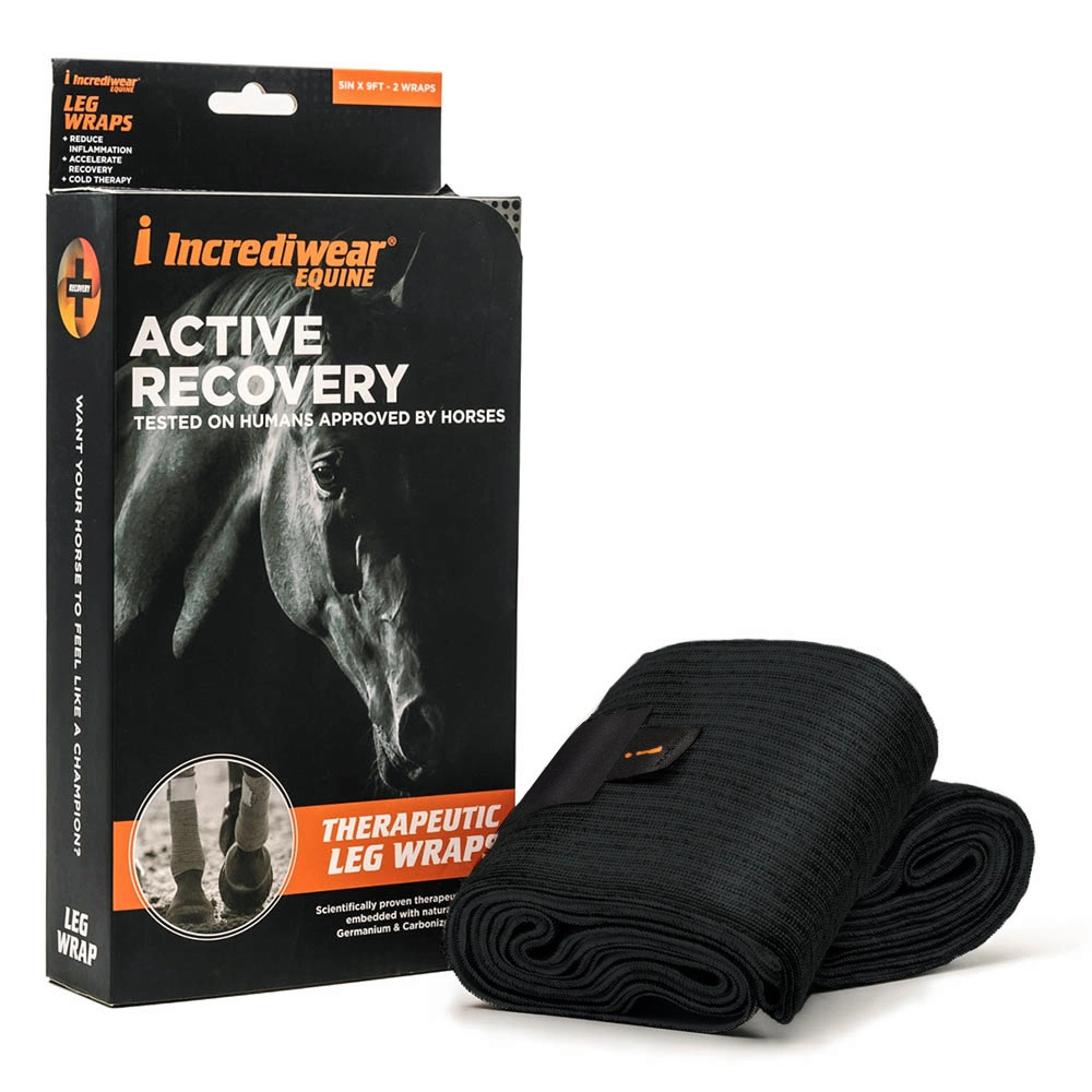 Incrediwear Equine Bandagen (2 Stück) Schwarz, Pony