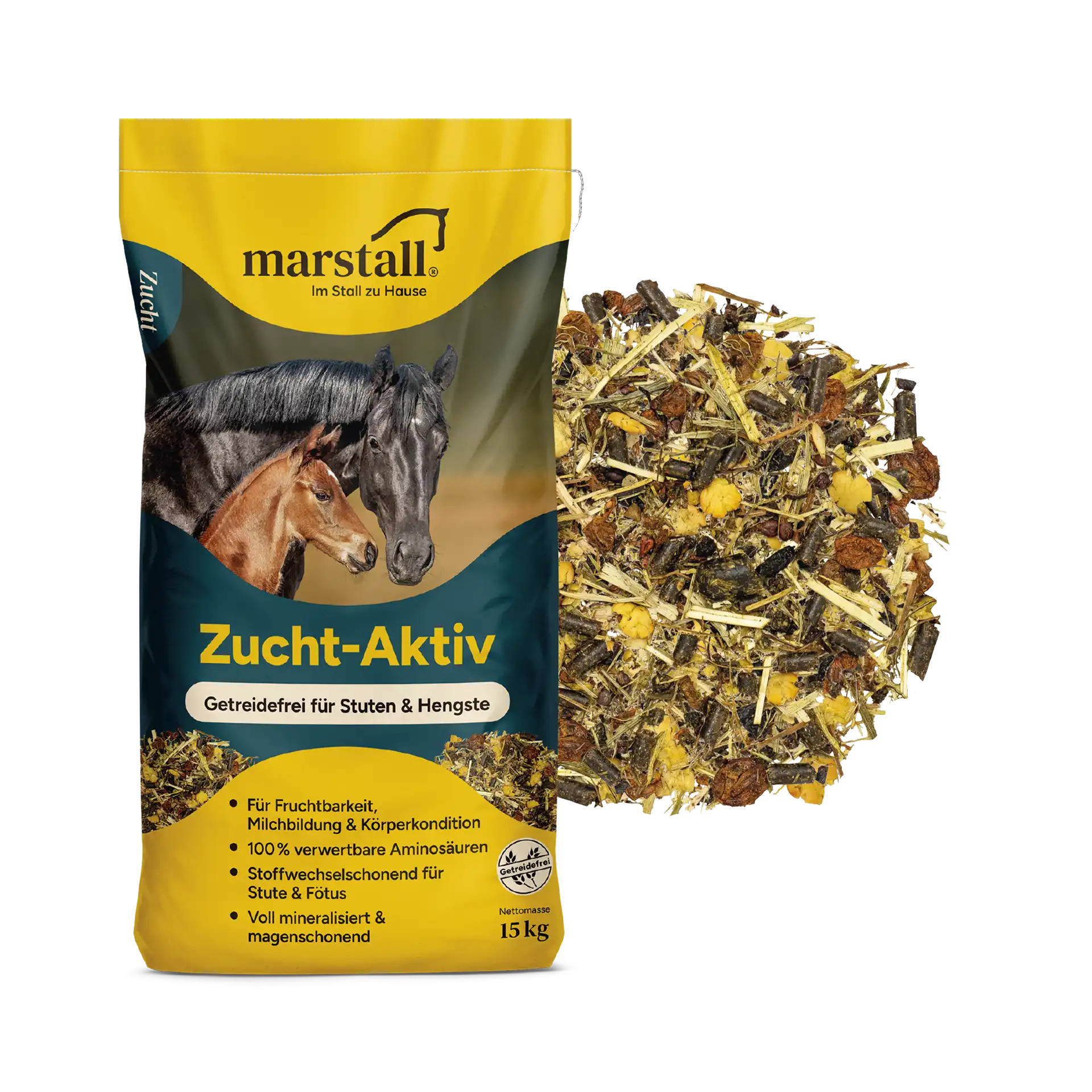Marstall Zucht-Aktiv Getreidefrei 15 kg Für Stuten & Hengste
