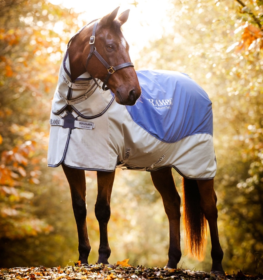 Horseware Rambo Autumn Series Navy/Grey, Gr. 125 cm