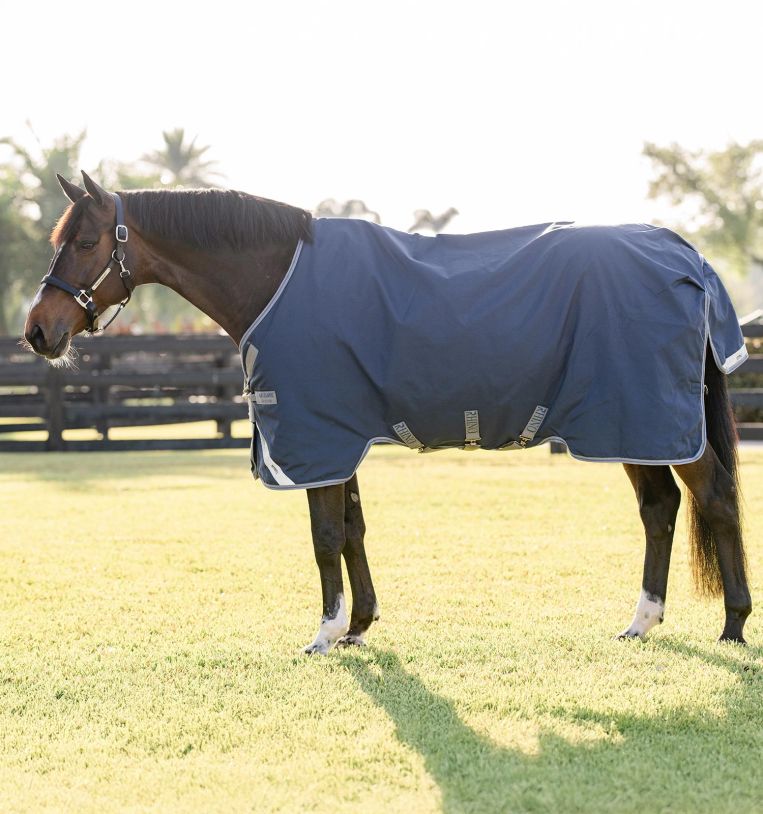 Horseware Rhino Turnout 0g Navy/Titanium Grey & Classic Blue, Gr. 145 cm