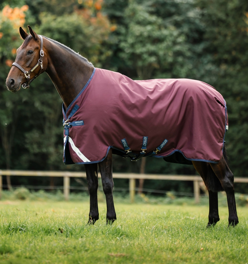 Horseware Amigo 1200D Turnout 0g Burgundy/Navy & Titanium Grey, Gr. 165 cm