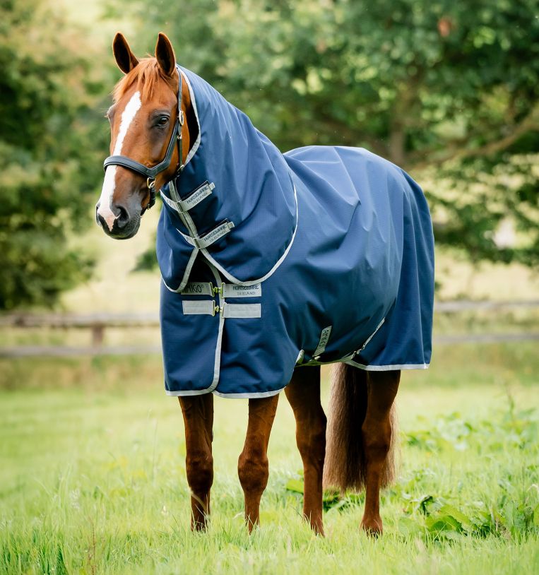 Horseware Amigo 200g Ripstop 900D Plus Turnout 130 cm (6'0"), Navy/ Titanium Grey