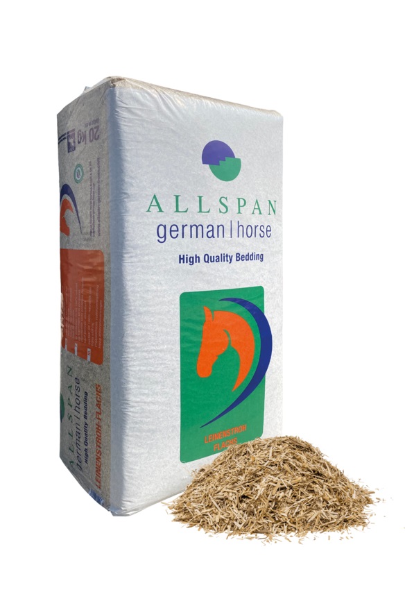 Allspan German Horse Leinenstroh - 120 Stück frei Haus 100% natürlicher Flachs / 2.400 kg frei Haus