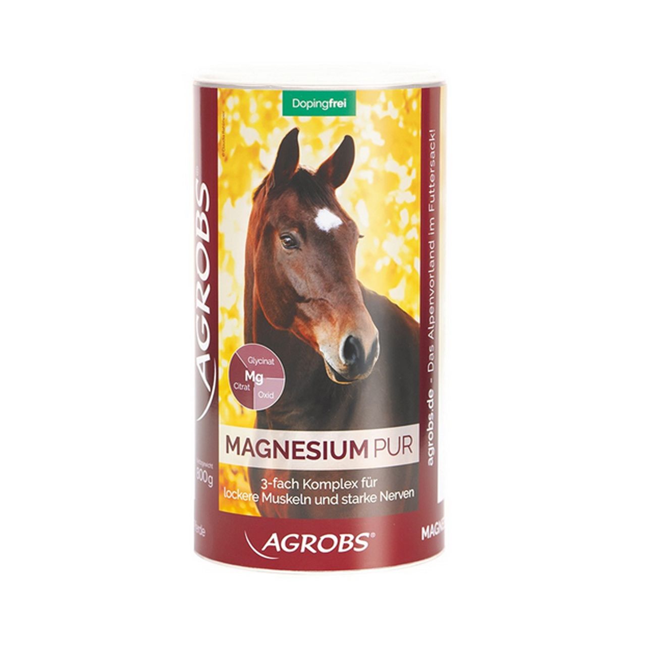 Agrobs Magnesium Pur 800g Für lockere Muskeln & starke Nerven