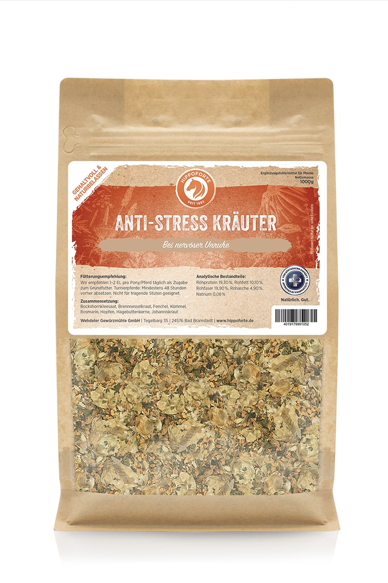 Hippoforte Anti-Stress Kräuter 1 kg Kräutermischung für mehr Gelassenheit