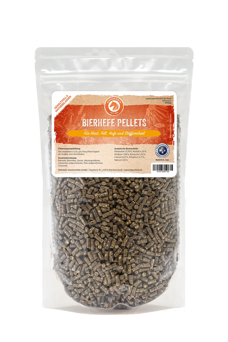 Hippoforte Bierhefe Pellets 1 kg Bierhefe-Pellets mit Chicorée