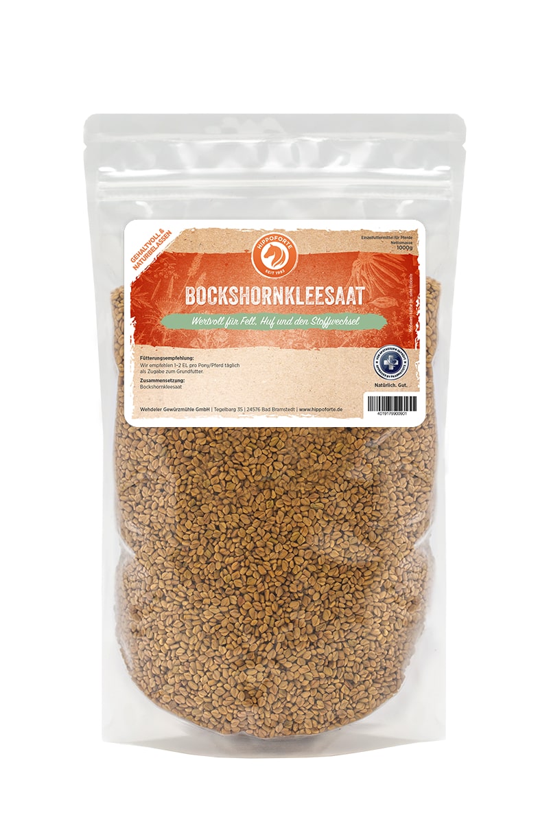 Hippoforte Bockshornkleesaat 1kg 100 % Bockshornkleesaat