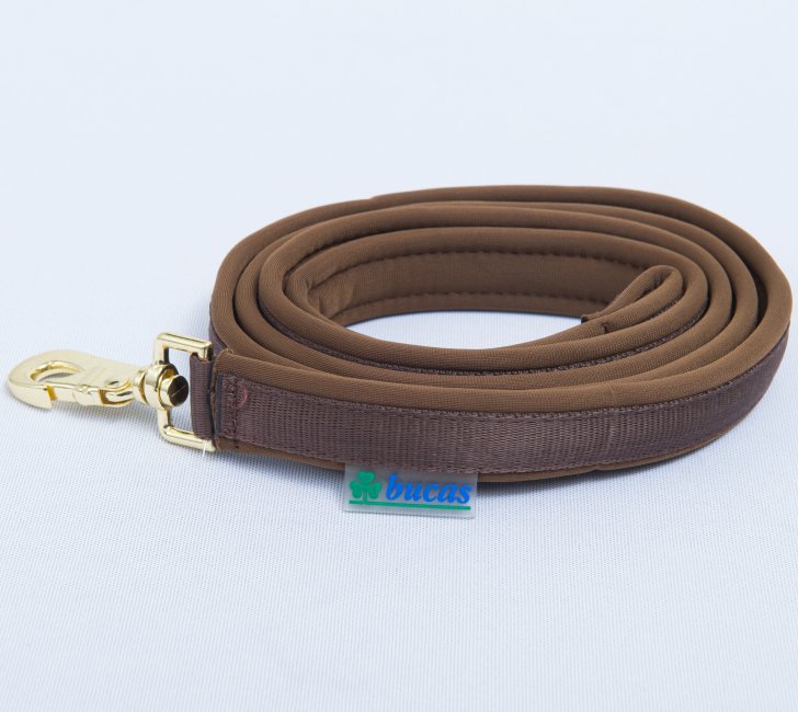 Bucas Dublin Padded Lead Rein Brown/Brown mit Karabinerhaken