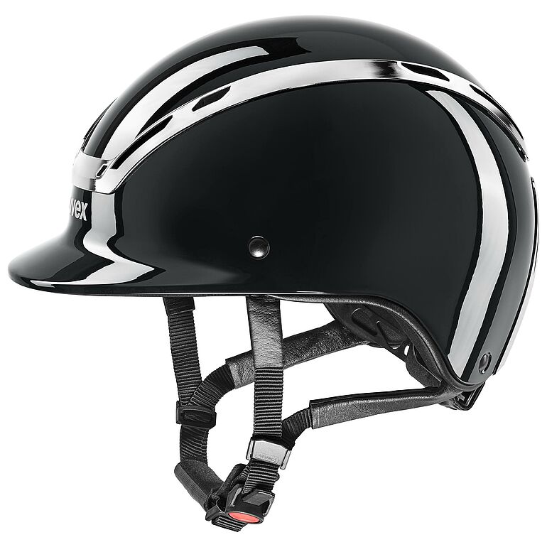 uvex Exxeed Shiny Chrome Reithelm Black, Gr. Xxs-S