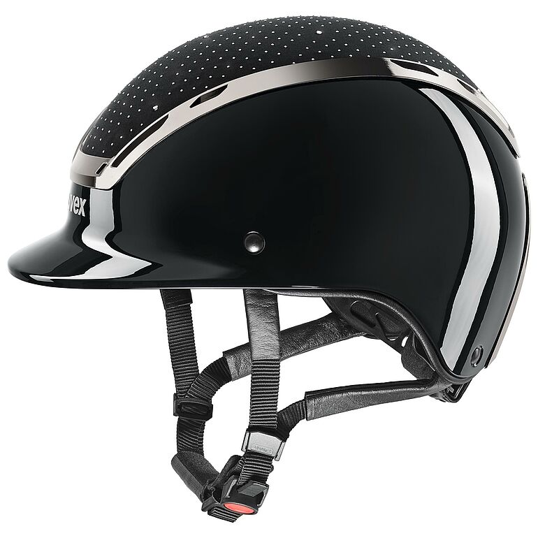 uvex Exxeed Glow Reithelm Black-Black, Gr. S-M