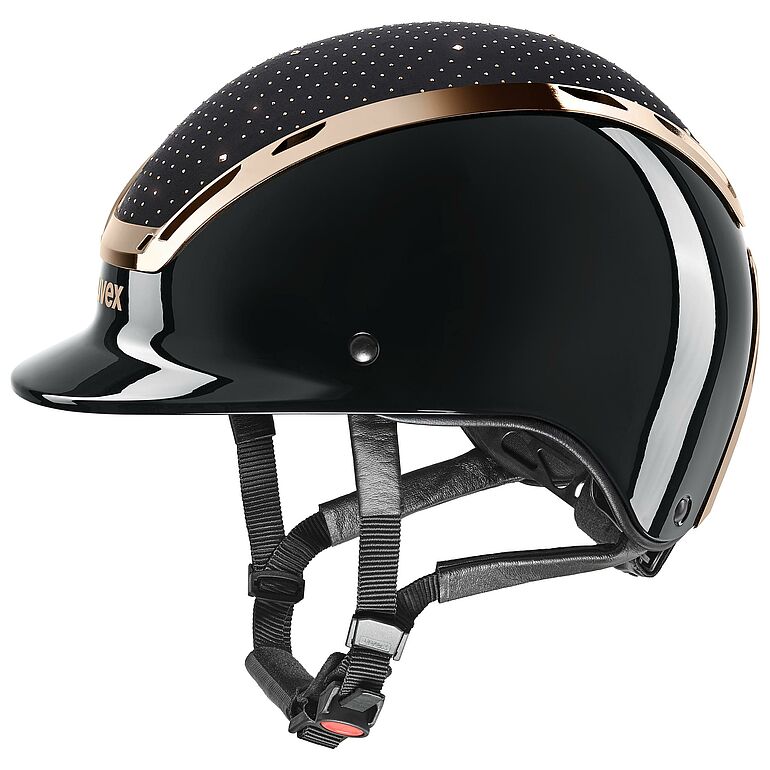 uvex Exxeed Glow Reithelm Black-Rosé, Gr. M-L