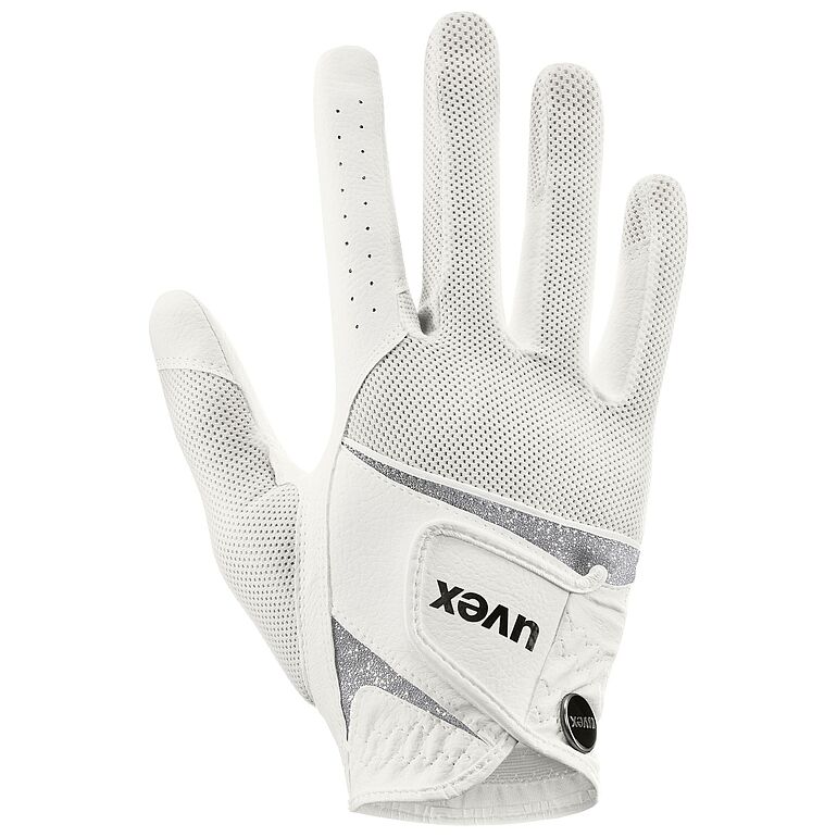 uvex Sumair Glamour Reithandschuh White-Silver, Gr. 7.5
