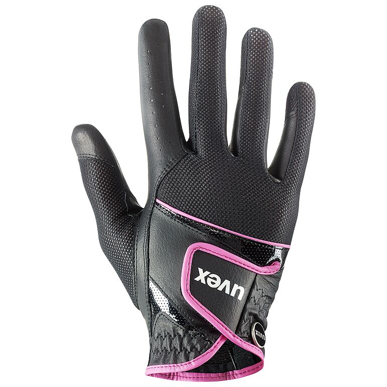 uvex Sumair Reithandschuh Black-Pink, Gr. 7