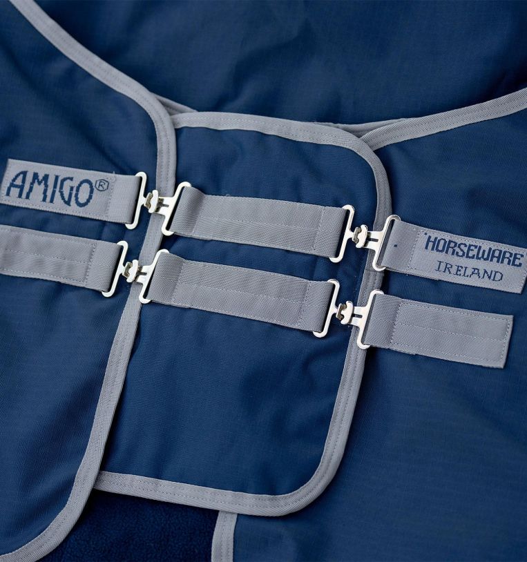 Horseware Amigo Straight Brusterweiterung Navy/Titanium Grey, One Size