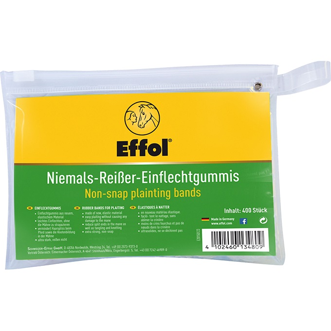 Effol Schwarze Niemals-Reißer Einflechtgummis Extra elastisch