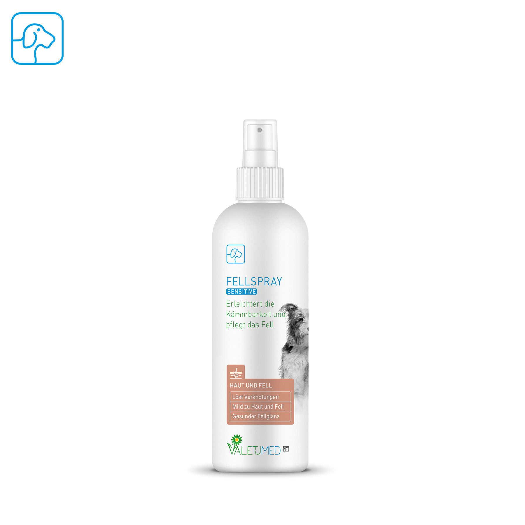 Valetumed Fellspray Sensitive 100 ml Erleichtert die Kämmbarkeit und pflegt das Fell