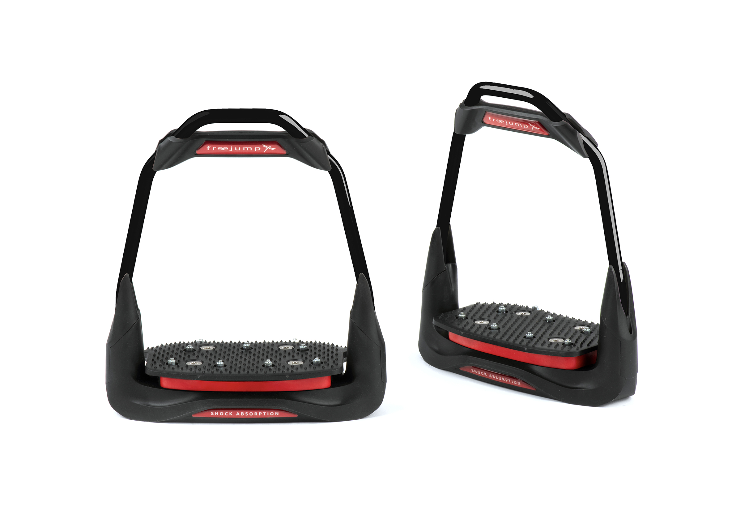 Freejump Steigbügel Air's Full Black 10-0 Schwarz/ Rot