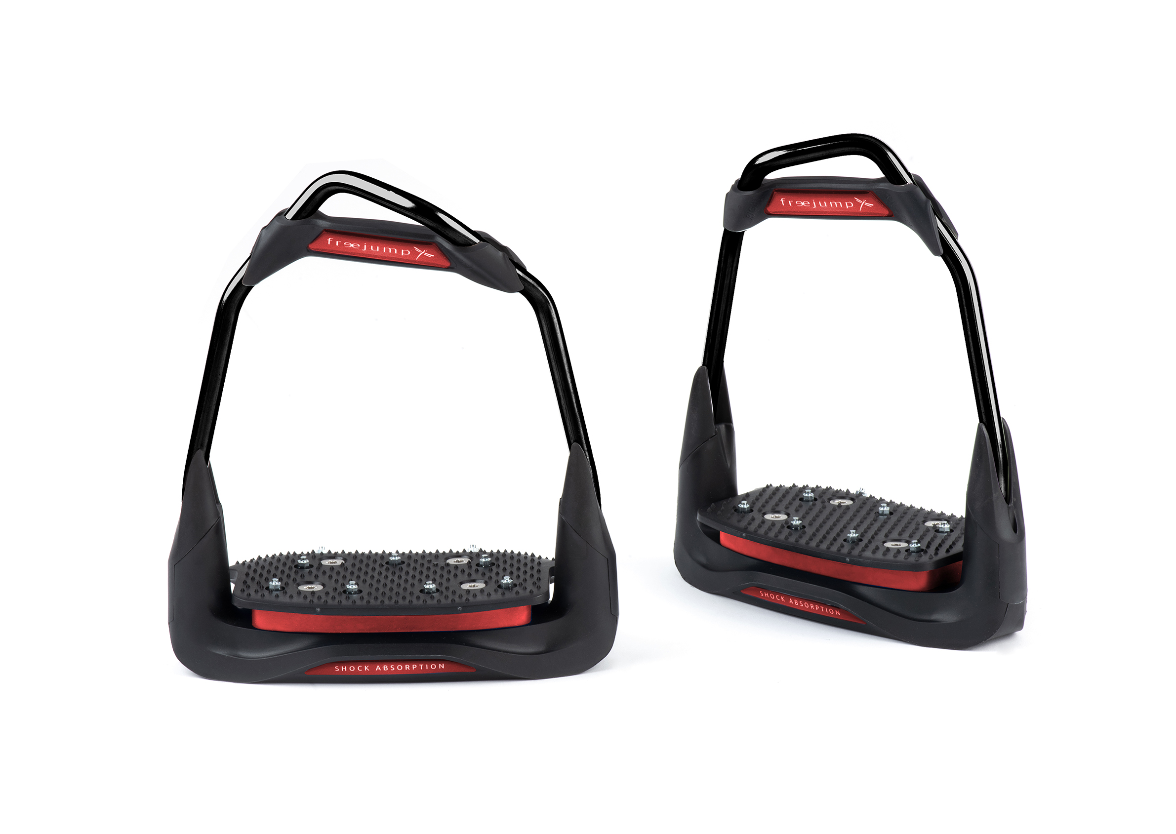 Freejump Steigbügel Air's Full Black 10-30 Schwarz/ Rot