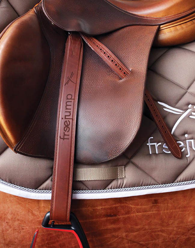 Freejump Steigbügelriemen Leder Classic Wide Braun, Gr. Xl