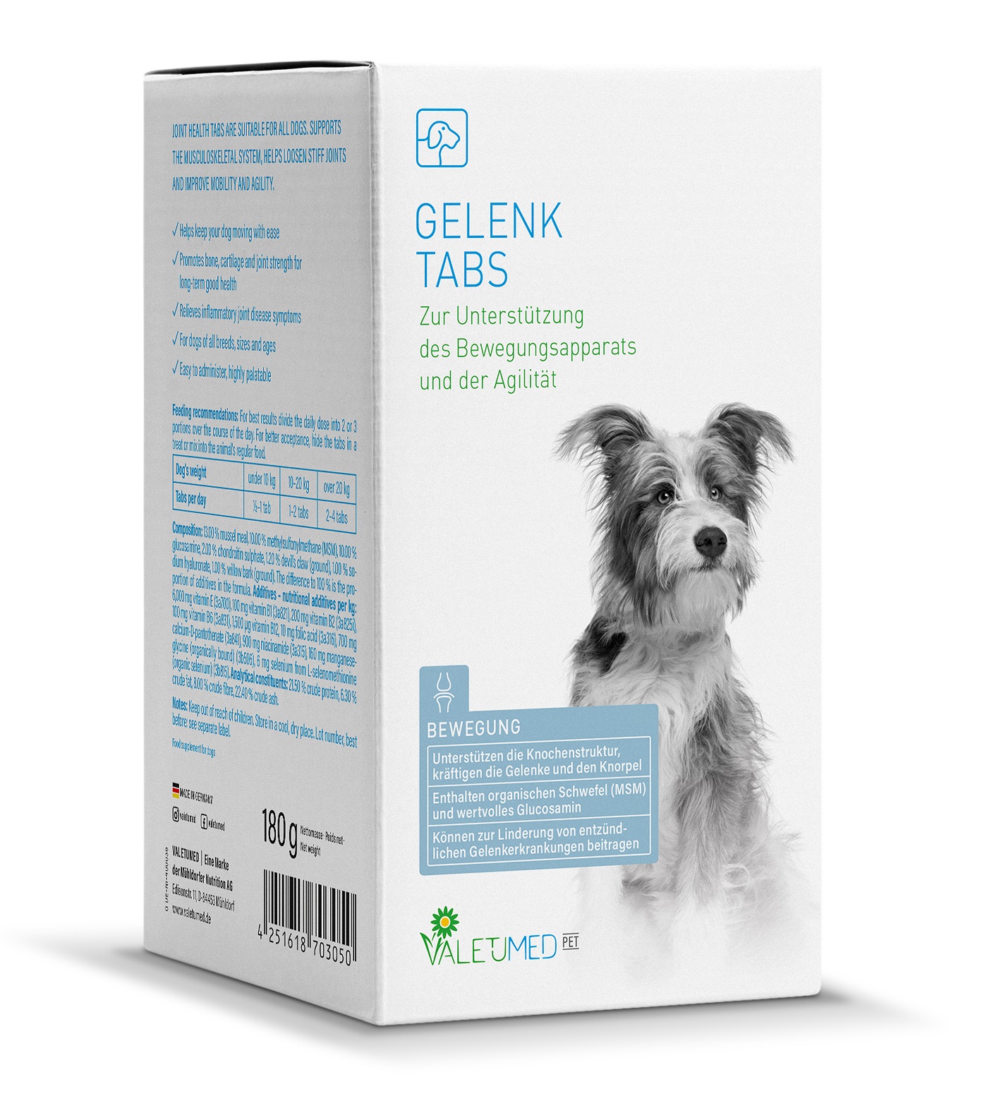 Valetumed Gelenk Tabs 180g Für den Bewegungsapparat