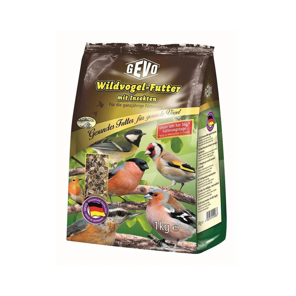 Gevo Wildvogelfutter mit Insekten 1 kg Mit Insekten