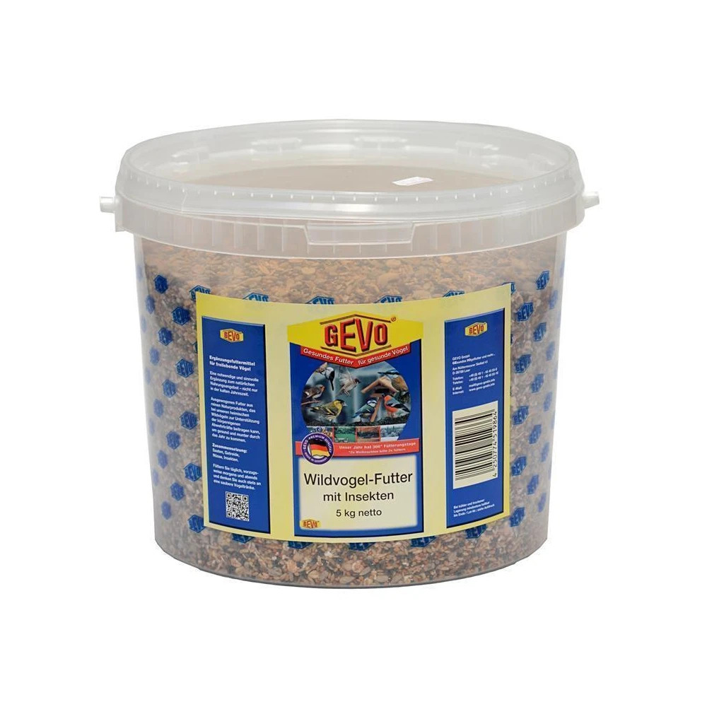 Gevo Wildvogelfutter mit Insekten 5 kg Eimer Mit Insekten