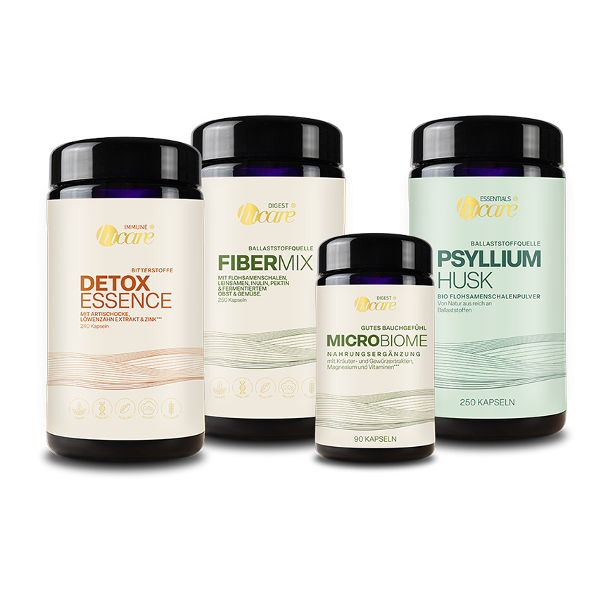 hucare Good Digest Bundle Good Digest-Box mit 4 gezielten Produkten für Verdauung, Darmflora & Detox