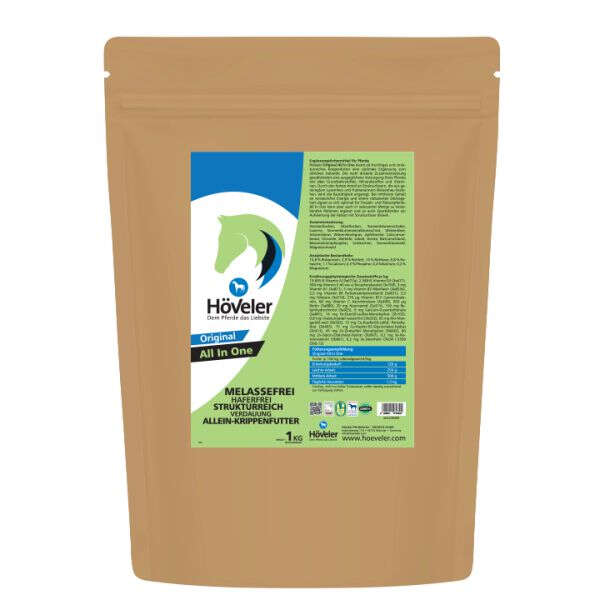 Höveler All in One 1 kg Beutel Hochverdauliches Müsli für Pferde bei leichter Arbeit