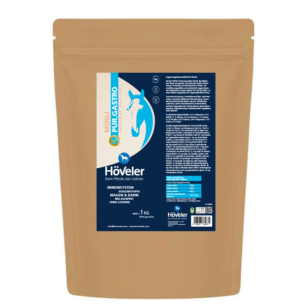 Höveler Pur.Gastro Müsli 1 kg Beutel für magen- und darmempfindliche Pferde
