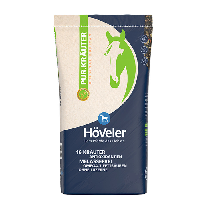 Höveler Pur.Kräuter 1 kg Beutel Getreide- & Melassefreies Kräutermüsli