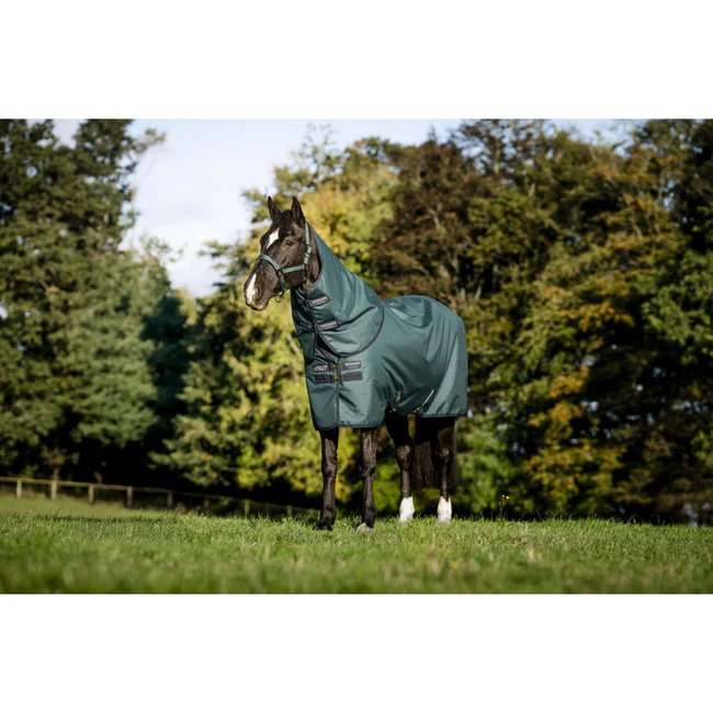 Horseware Amigo 200g Ripstop 900D Plus Turnout 125 cm, Dynasty Green/Navy & Silver