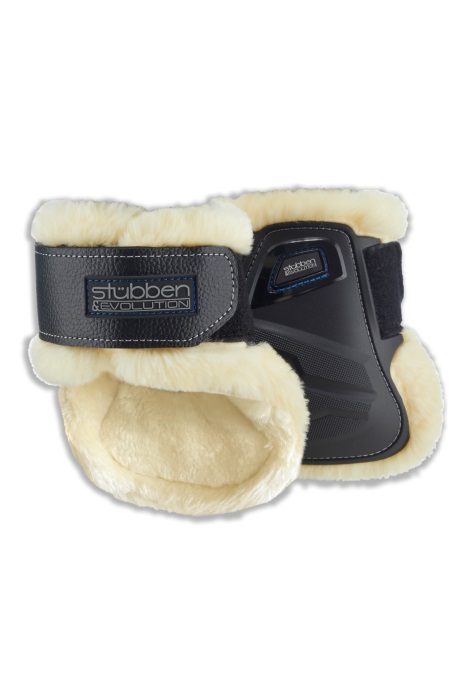 Stübben Hybrid Streichkappen Fleece Schwarz, Gr. L