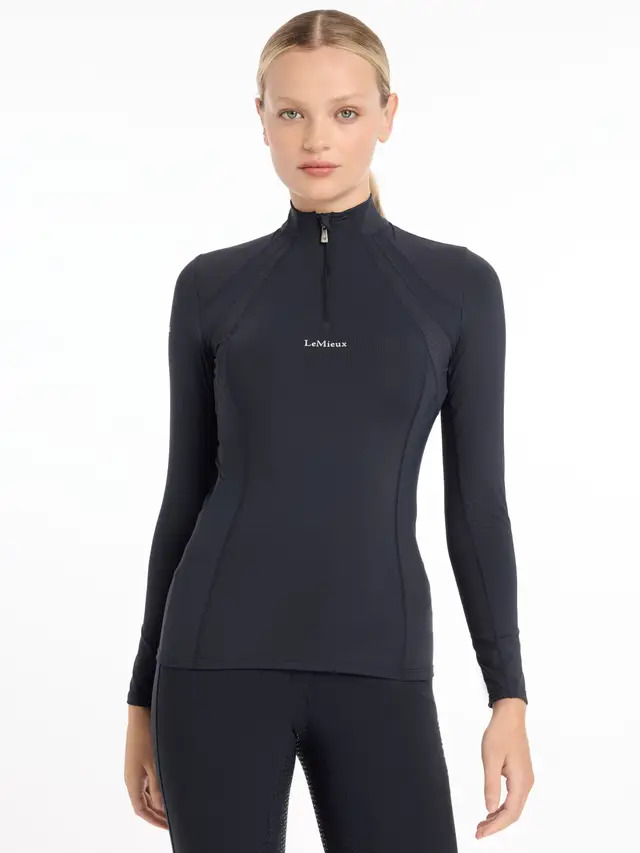 LeMieux Mia Mesh Langärmeliger Base Layer Black, Gr. 44