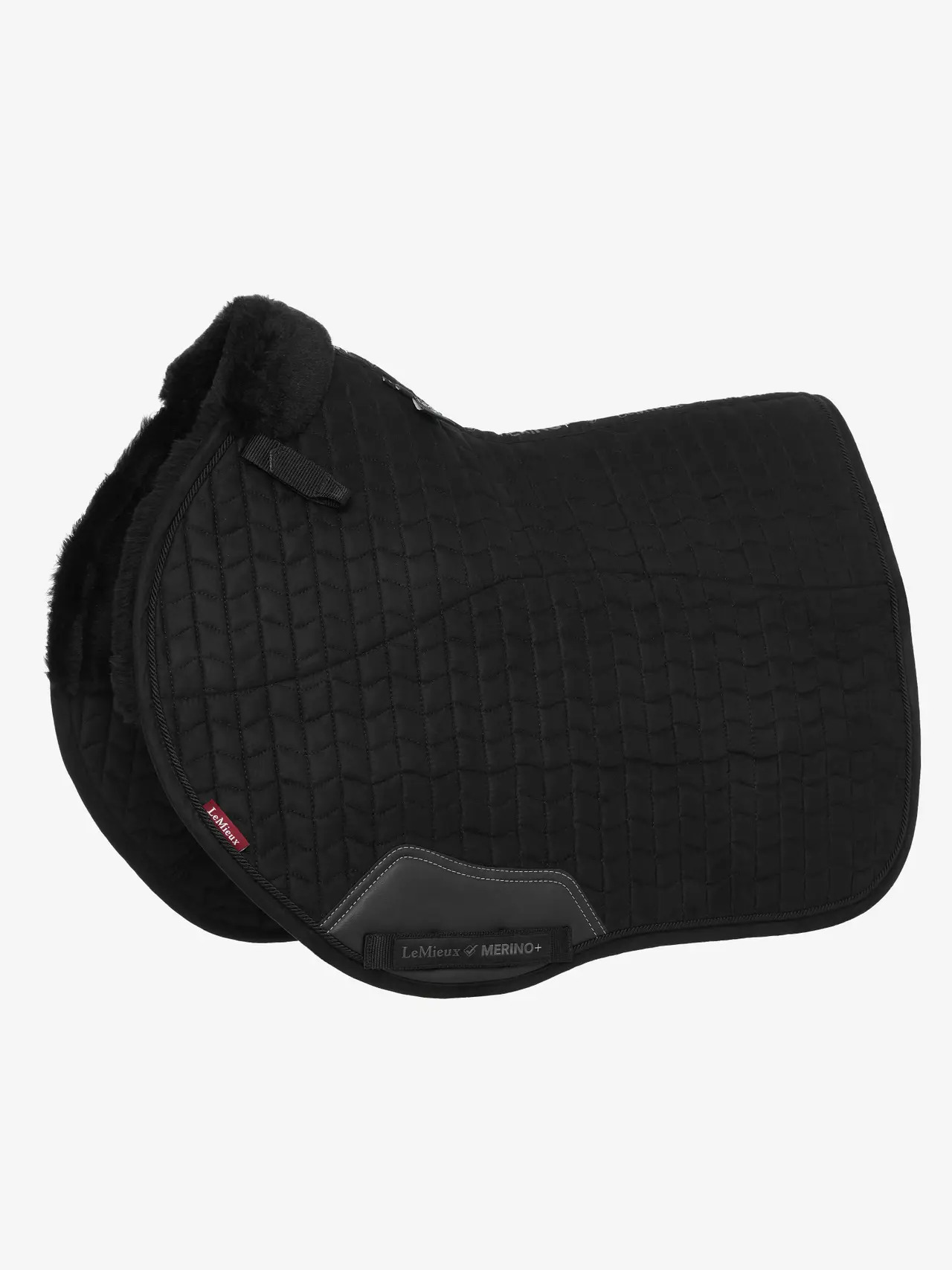 LeMieux Merino+ Halbunterlegte Eurojump Schabracke Black/Black, L