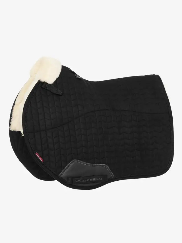LeMieux Merino+ Halbunterlegte Eurojump Schabracke Black/Natural, L