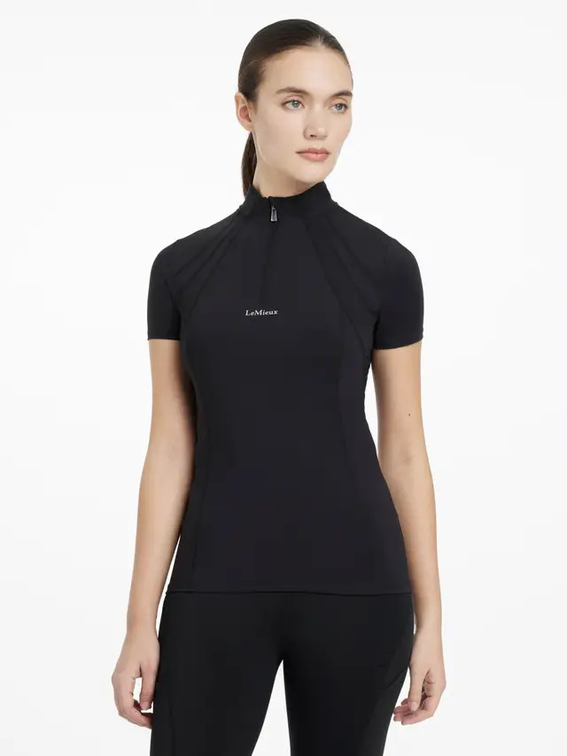 LeMieux Mia Mesh Kurzärmeliger Base Layer Black, Gr. 38