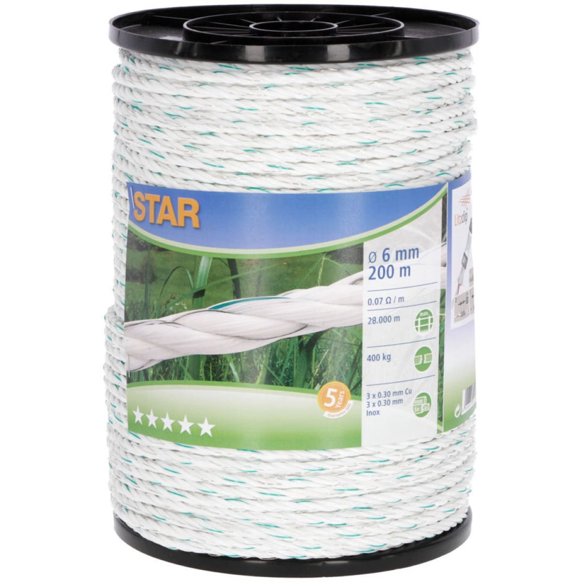Kerbl Weidezaunseil Star-Line 6mm, 200m