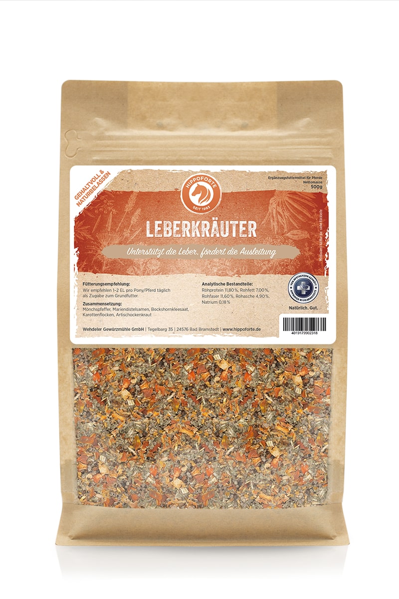 Hippoforte Leberkräuter 0,5 kg Kräutermischung für den Leberstoffwechsel