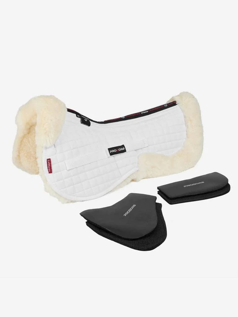 LeMieux ProSorb Lammfell Halfpad White/Natural, L