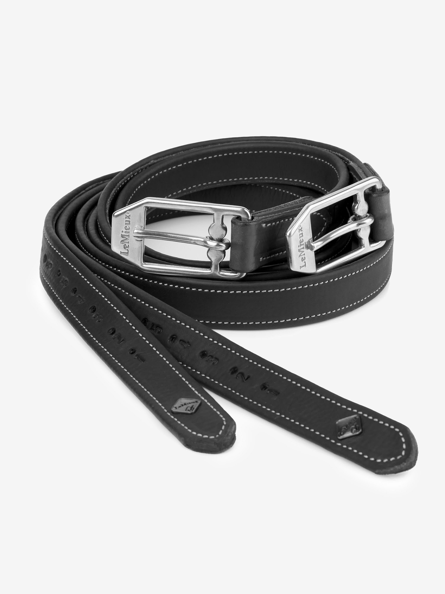 LeMieux Vector Leder Steigbügelriemen Black, 160cm